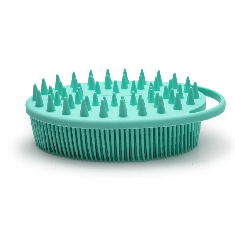 Silicone body scrubber adopts advanced sanitary technology, which is mild and clean, with good foam, durable, and silicone doubl